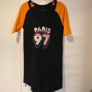 Zadig & Voltaire dress shirt “Paris 97” on front. Size XS. 100% cotton. New.